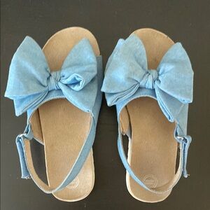 Blue Bow Sandals